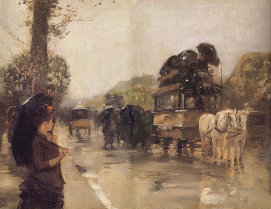 Childe Hassam April Showers,Champs Elysees Paris